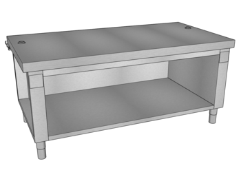 MEUBLE NEUTRE PLANCHER 1600 DESSUS EMB TULIPEE B3