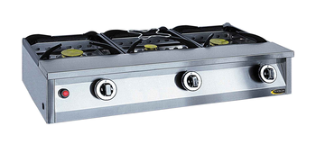 RECHAUD 3 FEUX AVEC ALLUMAGE 1X4.3 & 2X5.4KW - GAZ