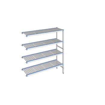 RAYONNAGE CLAYETTES ALU ANGLE 4N L1653XP400XH1750