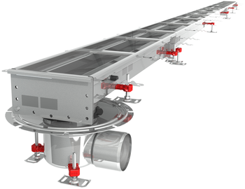 CANIVEAU MODUL 200 - L6000 - HAUT70/100 - INOX 304