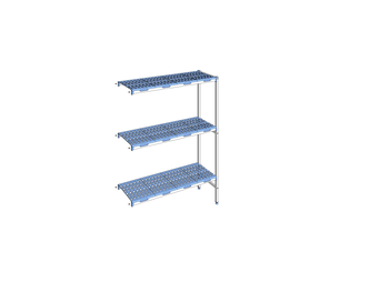 RAYONNAGE CLAYETTES POLY ANGLE 3N L1353XP400XH175