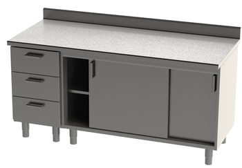 ENSEMBLE 1800X750 REF. 180D AVEC DESSUS INOX A DOS