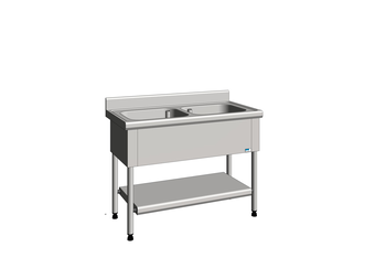 PL EMBOUTIE 1200X600 2 BACS SANS ROBINET AVEC ET