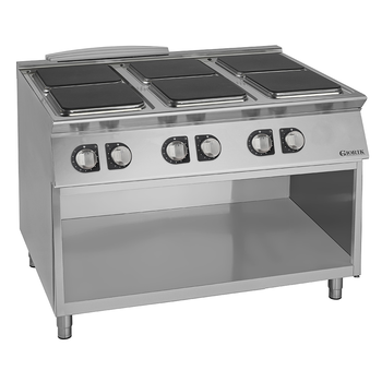 FOURNEAU PLAQUE ÉLECTRIQUE CARRÉE, 6 FEUX