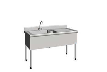 PLONGE BATTERIE 1BAC 1500X700 EG DRO AVEC ROBINET