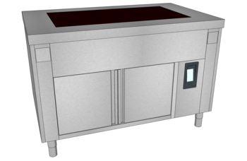 MEUBLE VITRO DESSUS LISSE L1350 3GN1/1 RES PERP B3