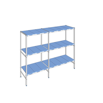 RAYONNAGE CLAYETTES POLY LIGNE 3N L2334XP500XH1750