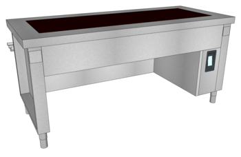 MEUBLE VITRO DESSUS LISSE L.1930 5GN1/1 DL B3