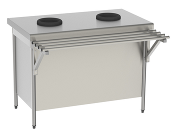 MEUBLE PRE TRI 1200 X 700 HT 900 AVEC 2 TROUS VIDE