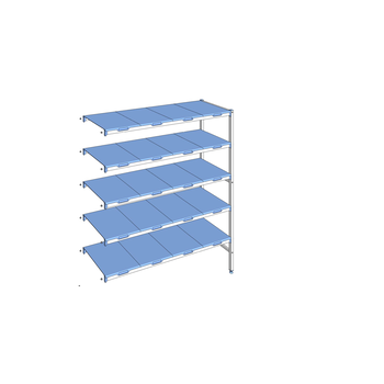 RAYONNAGE CLAYETTES POLY ANGLE 5N L1553XP500XH1750