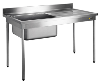 PLONGE 1200X600 - BORD DROIT -PIEDS RONDS - 1 CUVE