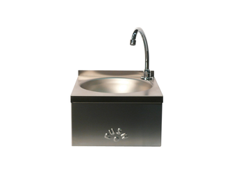 LAVE MAINS CARRE INOX 304 SANS DOSSERET,CMDE GENOU