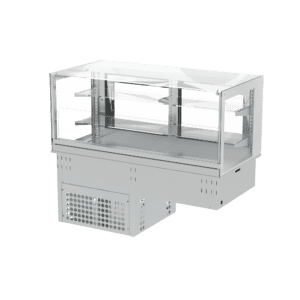 ENCASTRABLE VITRINE FERMEE 2ETA PTE ARRIERE 4 BACS