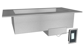 BAIN-MARIE A EAU DESSUS LISSE 3GN1/1 1330 IDECO3