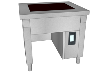 MEUBLE VITRO DESSUS LISSE 950 2GN1/1 DL O3