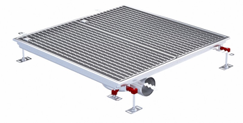 CANIVEAU EPUR INOX COMPLET H-FIRST / A BARREAUX