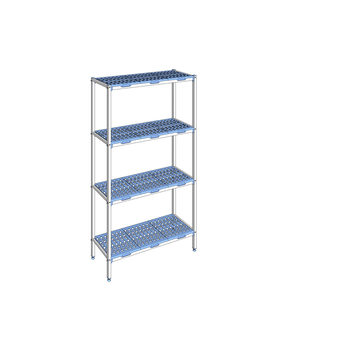 RAYONNAGE CLAYETTES POLY LIGNE 4N L1192XP400XH205
