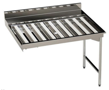 TABLE DROITE A ROULEAUX -AVEC DOSSERET ET PLAGE AR