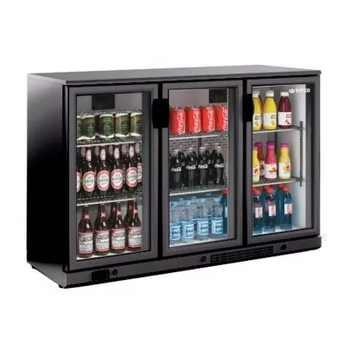 ARRIERE BAR SERIE ERV NOIR 3 PORTES VITRÉES