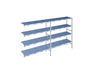 RAYONNAGE CLAYETTES POLY ANGLE 4N L2995XP400XH175