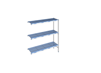 RAYONNAGE CLAYETTES POLY ANGLE 3N L1653XP400XH175