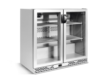 ARRIERE BAR SERIE ERV INOX 2 PORTES VITRÉES