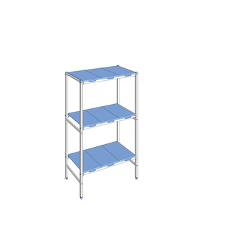 RAYONNAGE CLAYETTES POLY LIGNE 3N L1092XP500XH1750
