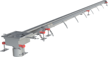 CANIVEAU MODUL 20 - L3500 - HAUT70/80 - INOX 304