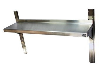 ETAGERE MURALE /3 CREMAILLERES, INOX 304 EP.15/10