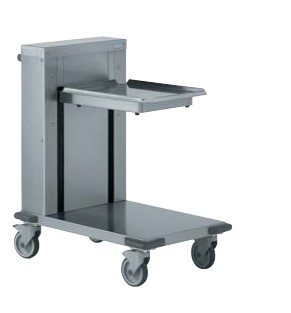 CHARIOT PR PLATEAUX CAFETERIA ROUES INOX FRANSTAL