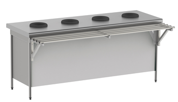 MEUBLE PRE TRI 2000 X 700 HT 900 AVEC 4 TROUS VIDE