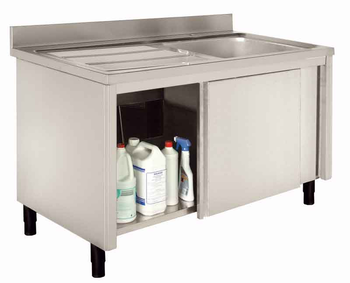 MEUBLE PLONGE 600X1200 1 BAC EGOUTTOIR A GAUCHE