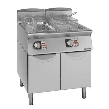 FRITEUSE ÉLECT, COMMANDES ÉLECTRONIQUES, 2X13 L