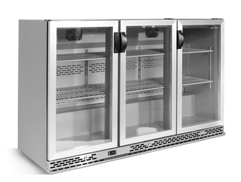 ARRIERE BAR SERIE ERV INOX 3 PORTES VITRÉES