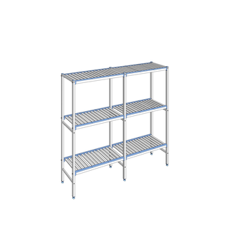 RAYONNAGE CLAYETTES ALU LIGNE 3N L1932XP400XH1750