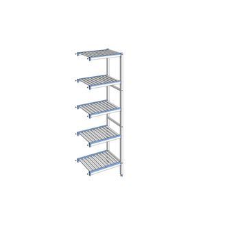RAYONNAGE CLAYETTES ALU ANGLE 5N L 649XP400XH2050