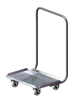 SOCLE A CASIERS AVEC GUIDON POUR PLAQUE 600 X 400