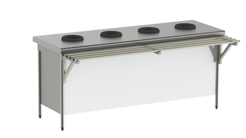 MEUBLE PRE TRI AVEC 4 POUBELLES CPB05R INCLUSES