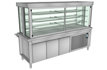 MEUBLE HO VITRINE 3N L.2590 RES 3GN1/1 SANS GPE O3