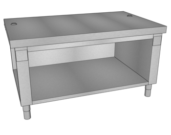 MEUBLE NEUTRE PLANCHER 1350 DESSUS EMB TULIPEE B3