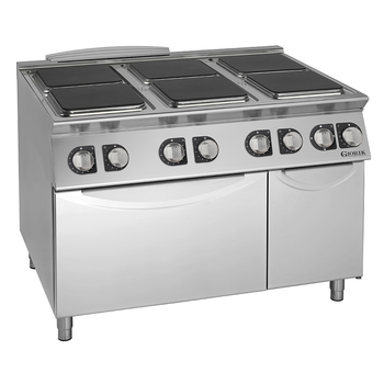 FOURNEAU PLAQUE ÉLECTRIQUE CARRÉE, 6 FEUX