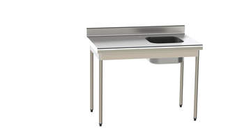 TABLE DU CHEF RAYONNEE 1200X700 , 1 CUVE400X400X25