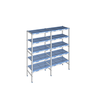 RAYONNAGE CLAYETTES POLY LIGNE 5N L1830XP400XH175