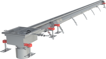 CANIVEAU MODUL 20 - L2500 - HAUT70/80 - INOX 304
