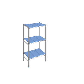 RAYONNAGE CLAYETTES POLY LIGNE 3N L 992XP500XH1750