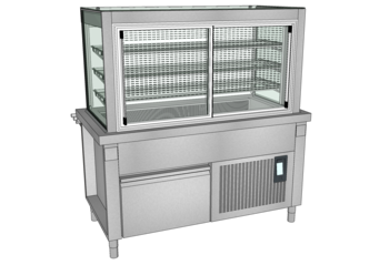 MEUBLE VITRINE DISTRIB L.1600 RES 1GN2/1 SANS GPE 