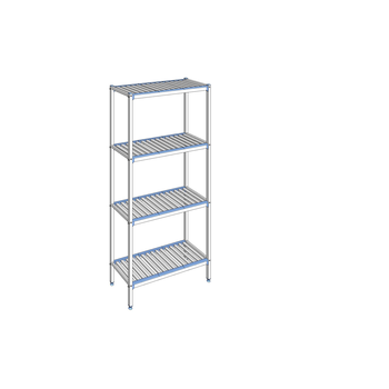 RAYONNAGE CLAYETTES ALU LIGNE 4N L 992XP400XH2050