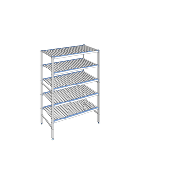 RAYONNAGE CLAYETTES ALU LIGNE 5N L1292XP560XH1750