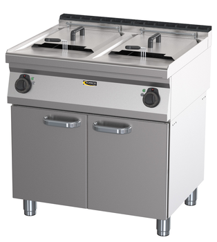 FRITEUSE ELECTRIQUE 2 X17 LITRES SUR MEUBLE 2 PORT