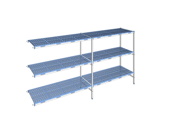 RAYONNAGE CLAYETTES POLY ANGLE 3N L3499XP560XH175